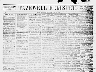 Tazewell Register front page